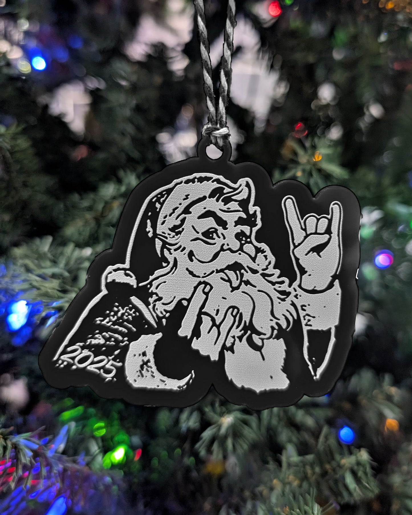 Rocker Santa "Hail Santa Rocker" Ornament
