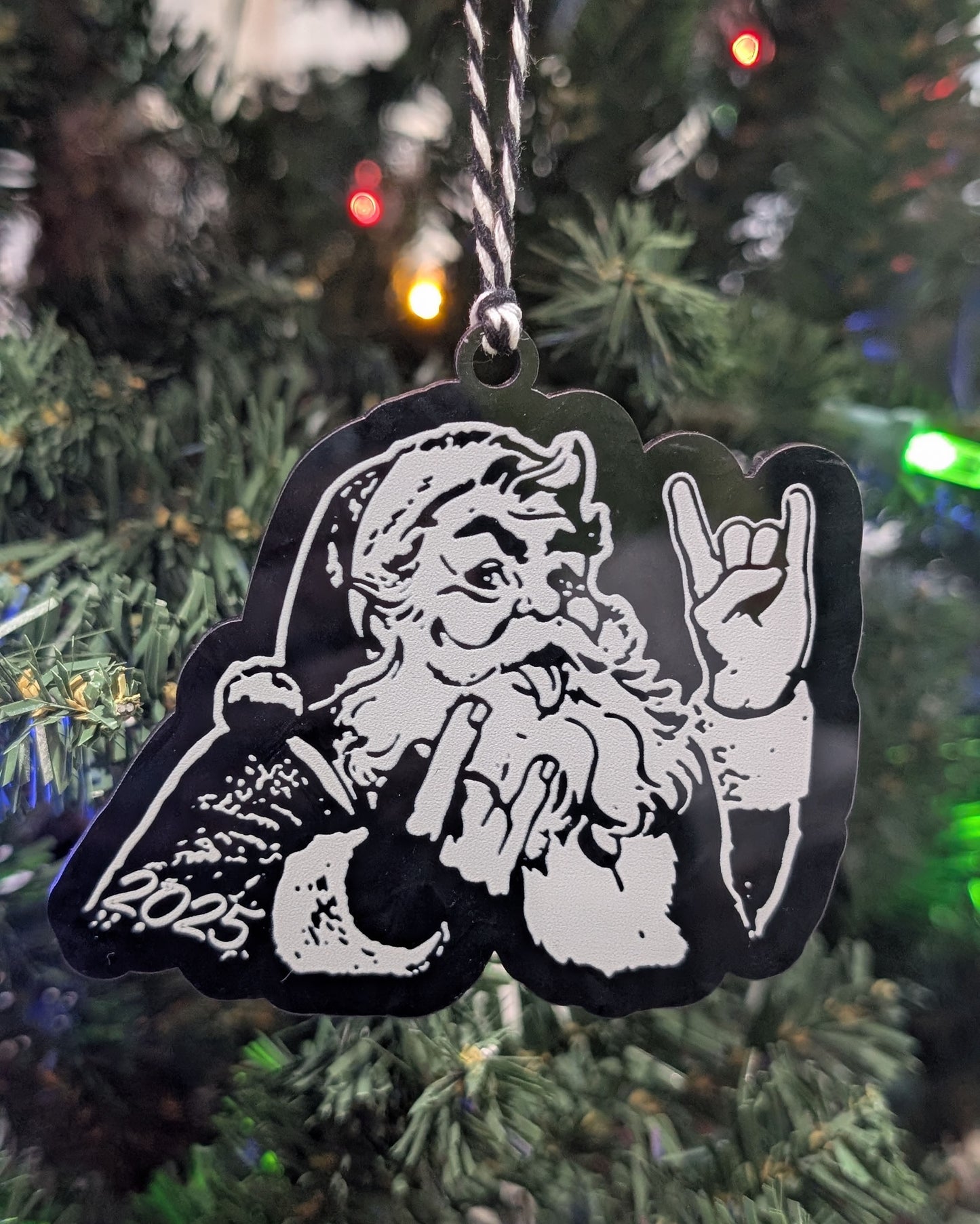 Rocker Santa "Hail Santa Rocker" Ornament