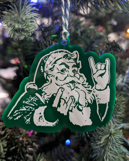 Rocker Santa "Hail Santa Rocker" Ornament