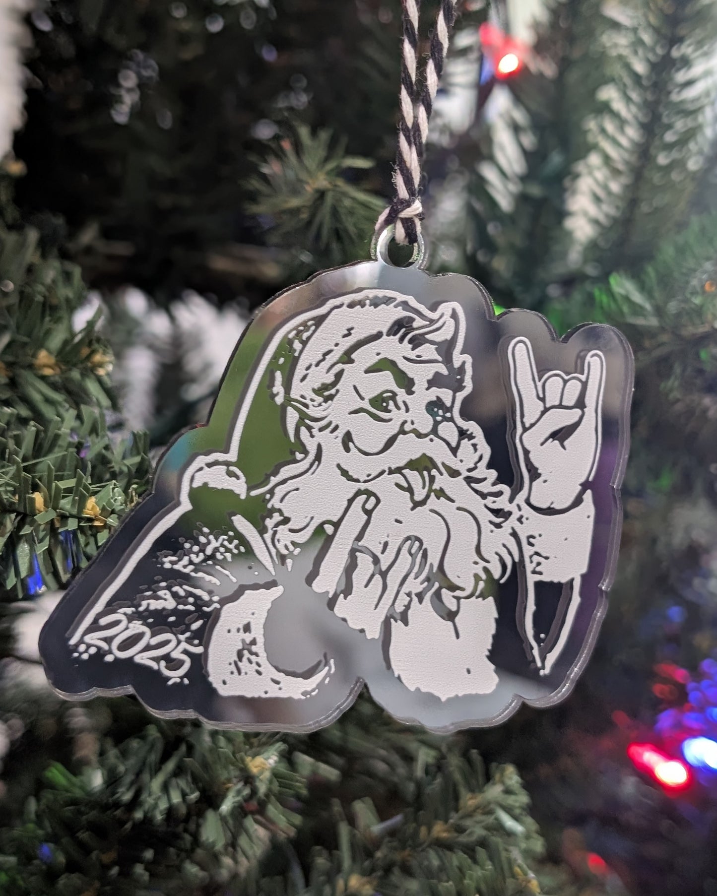 Rocker Santa "Hail Santa Rocker" Ornament