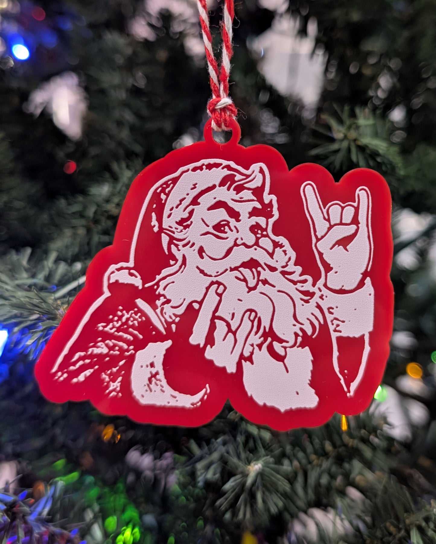 Rocker Santa "Hail Santa Rocker" Ornament