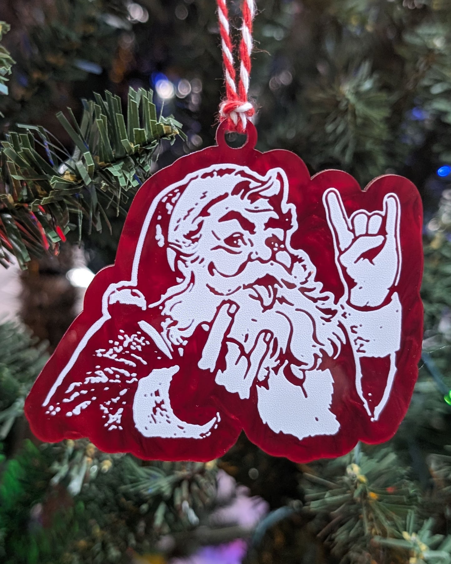 Rocker Santa "Hail Santa Rocker" Ornament